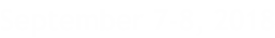 September 7-8, 2018